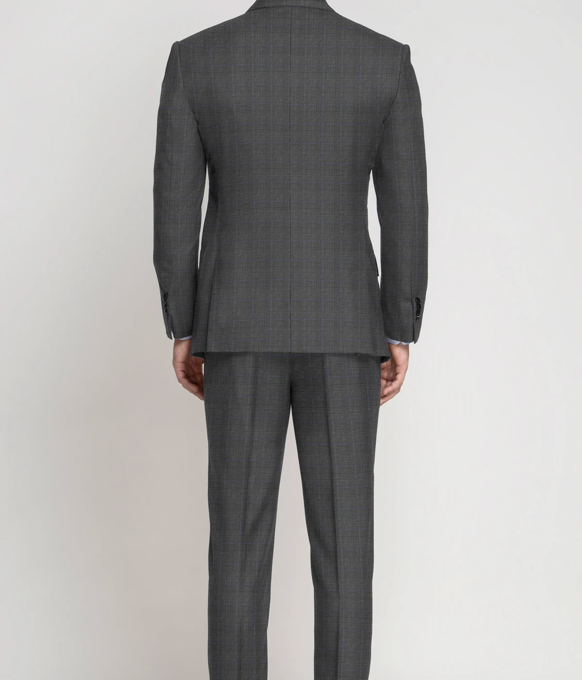 English Grey Plaid Vegan Suit- view-1