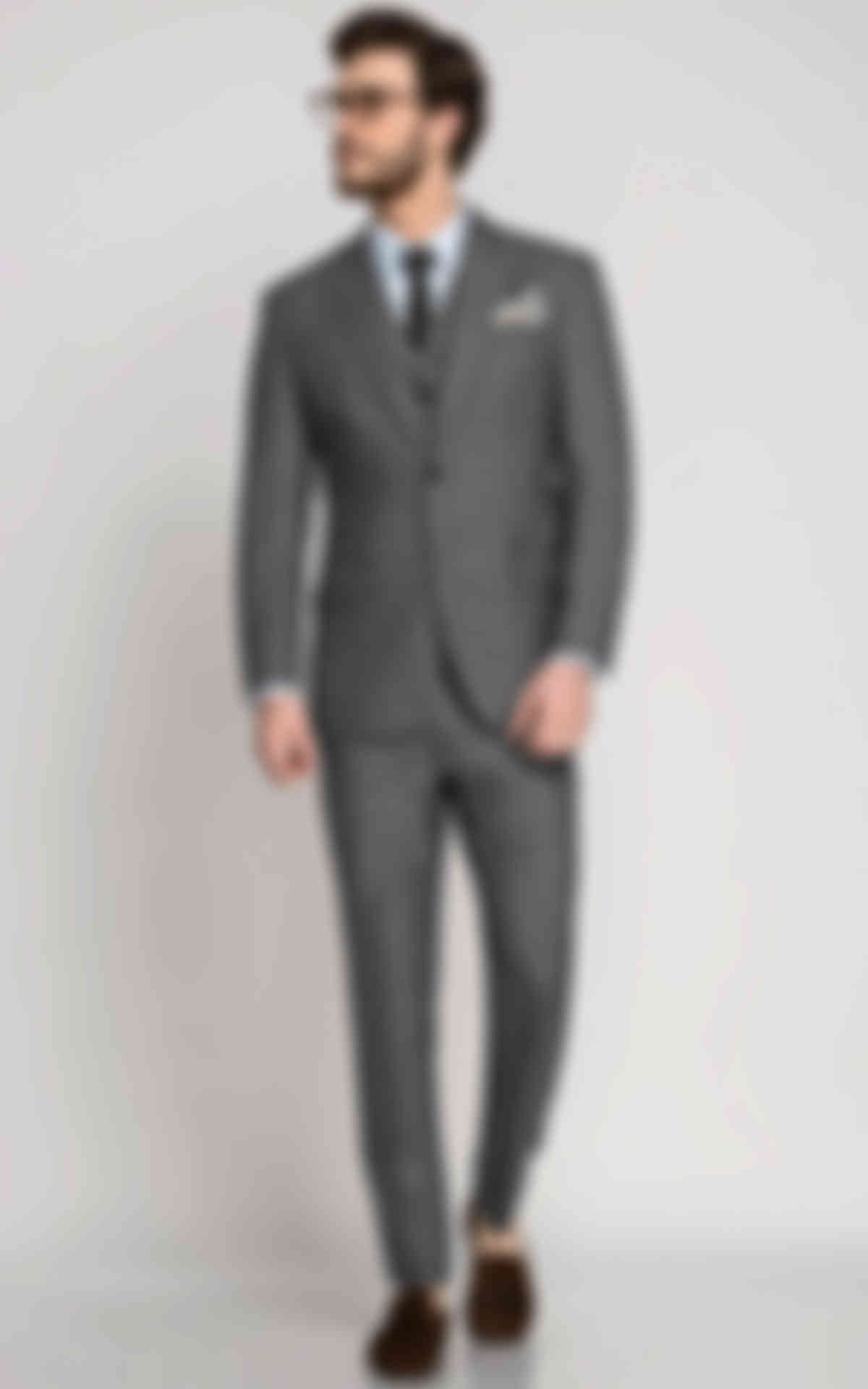 English Grey Plaid Vegan Suit image