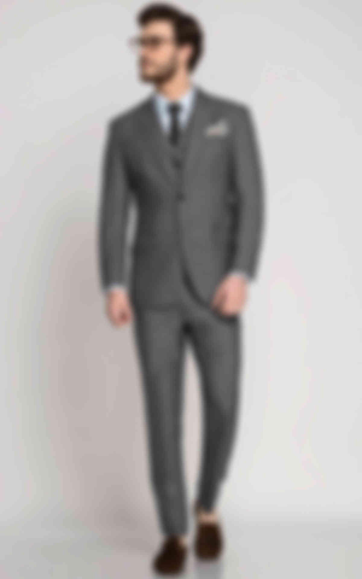 English Grey Plaid Vegan Suit