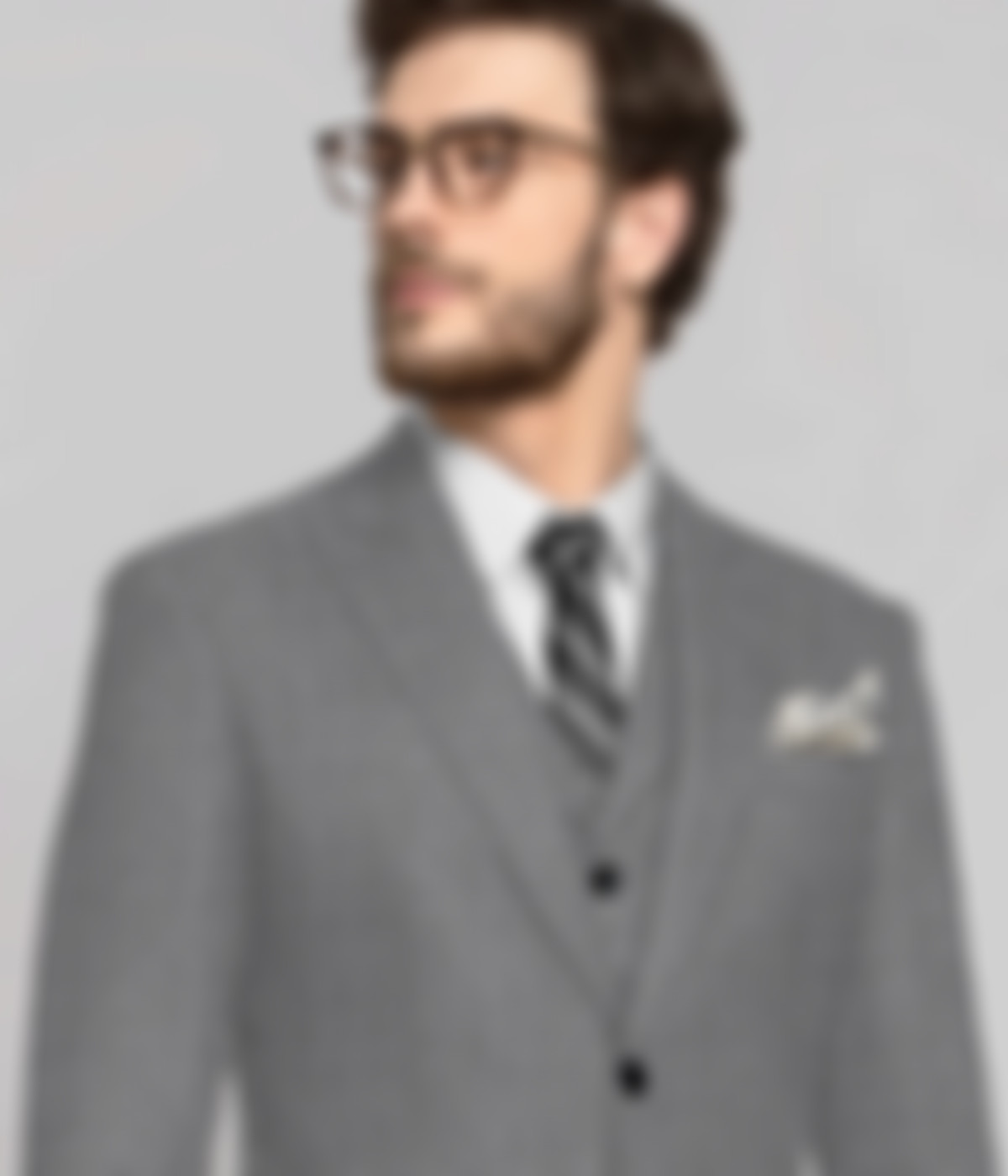 Light Grey Stripes Vegan Suit-1