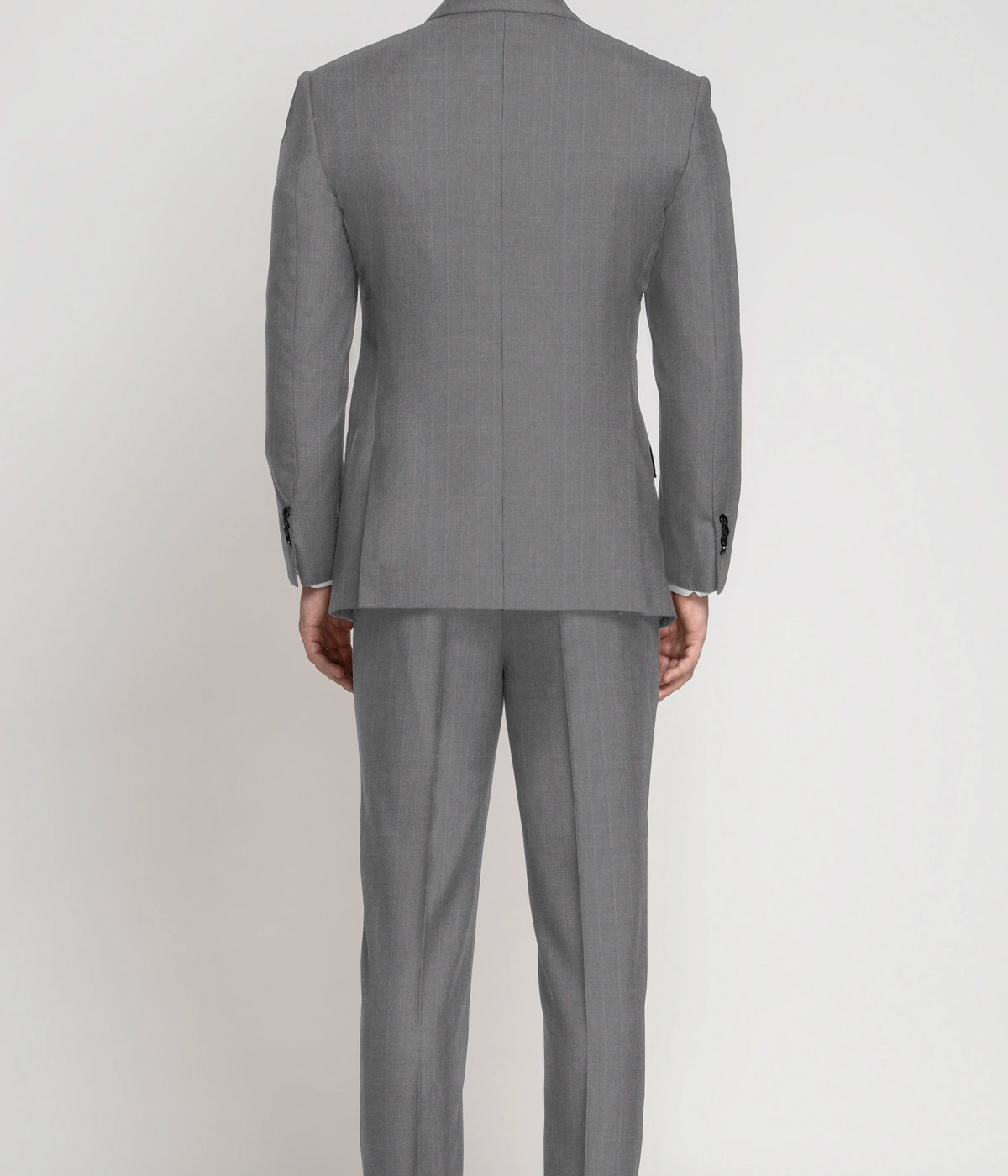 Light Grey Stripes Vegan Suit- view-1