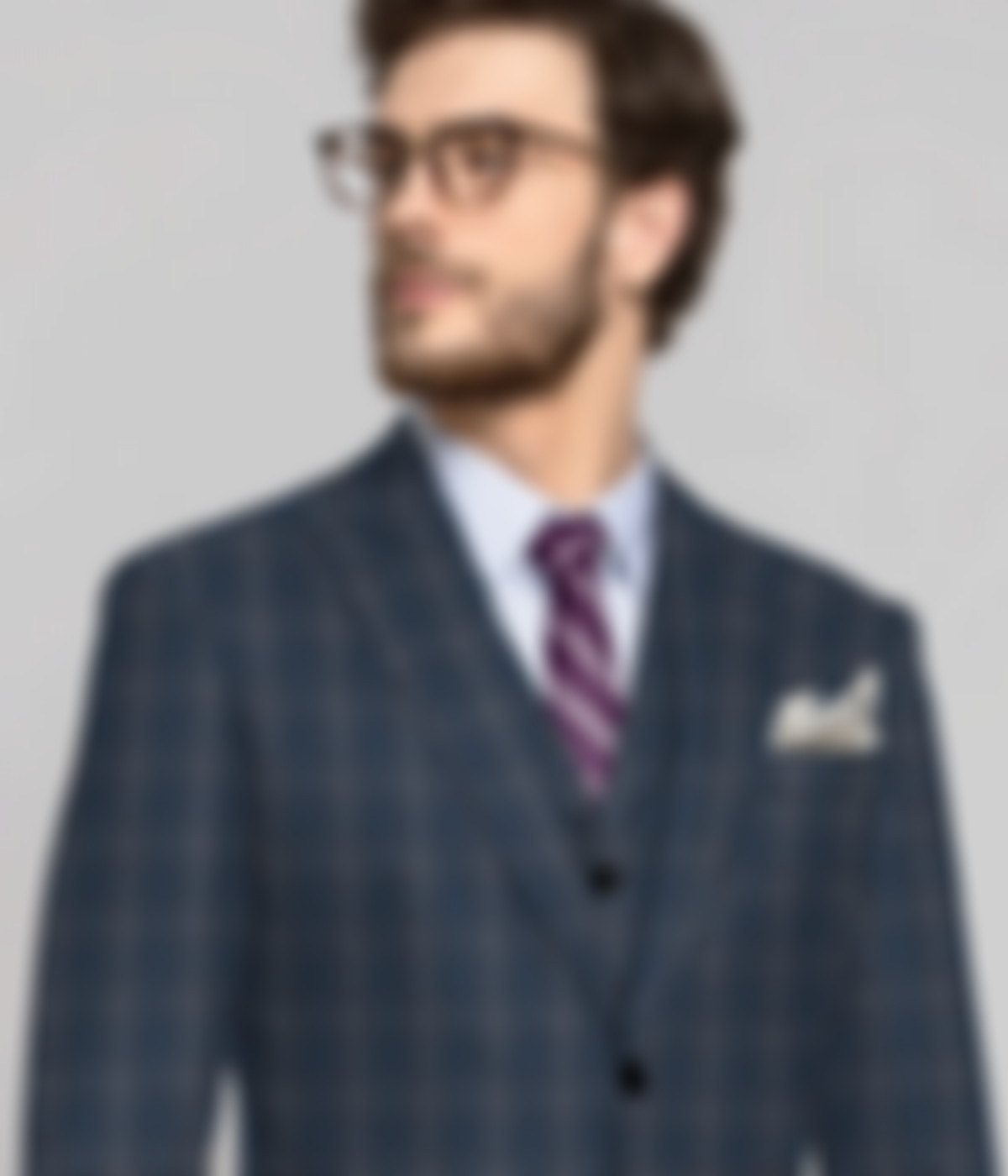 Sage Blue Checks Vegan Suit-1