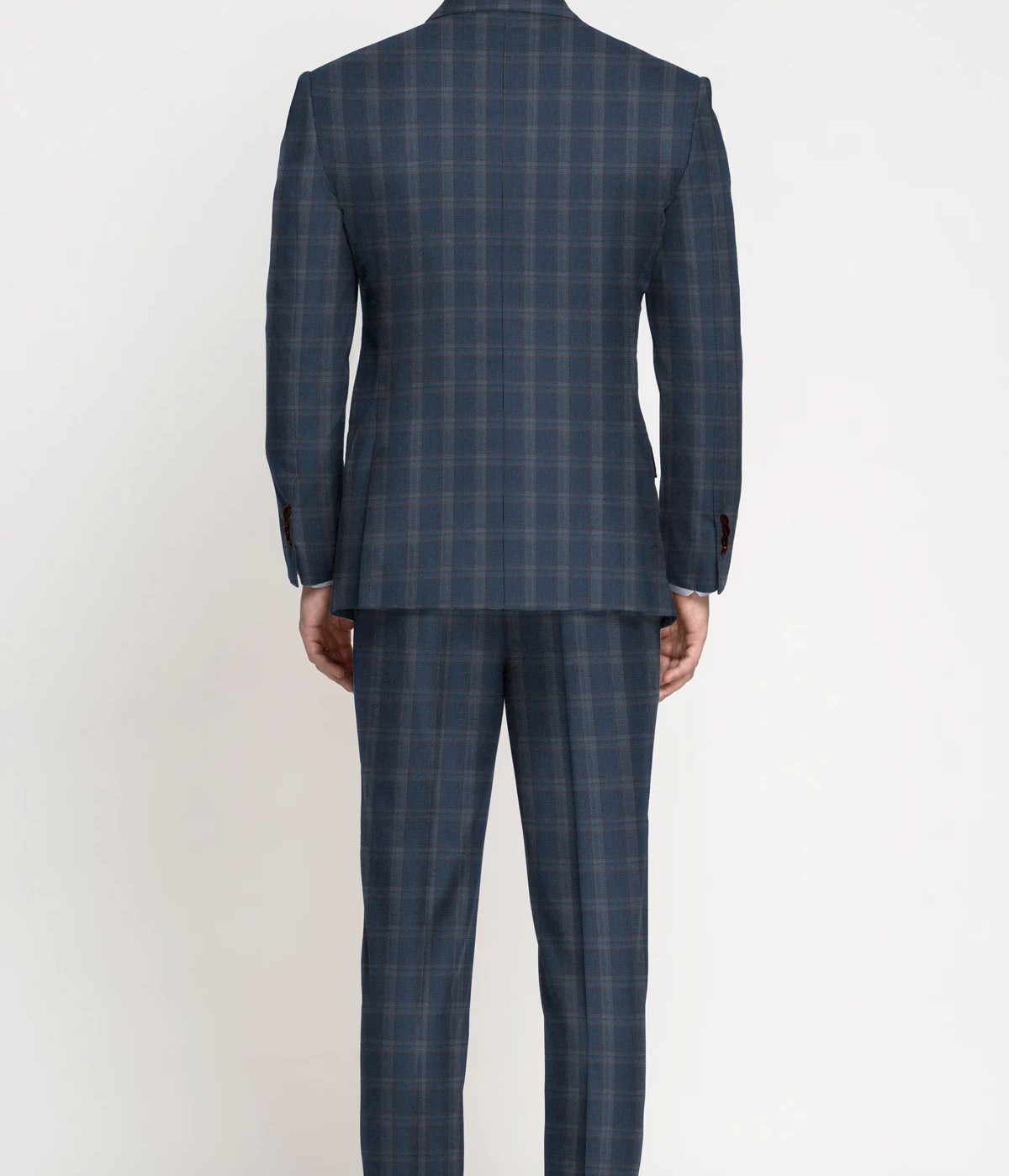 Sage Blue Checks Vegan Suit- view-1