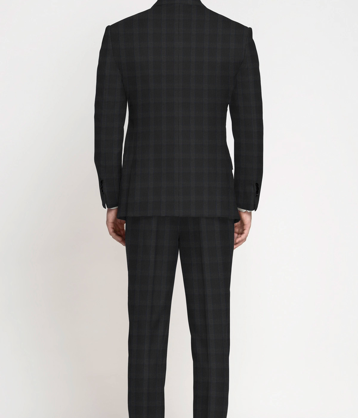 Blue Charcoal Checks Vegan Suit- view-1