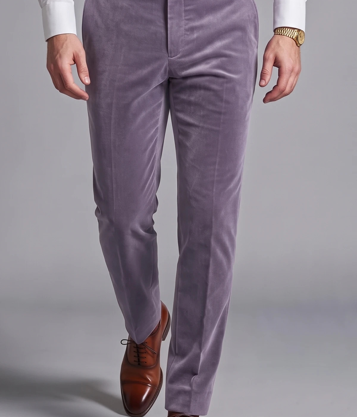 Lilac Velvet Pants- view-2