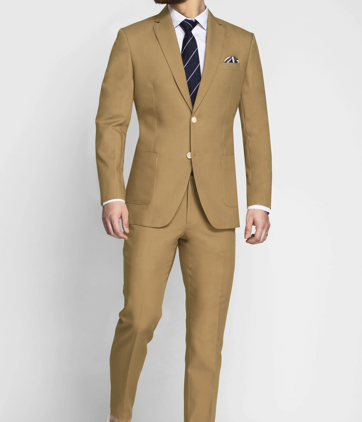 British Khaki Cotton Suit- view-2