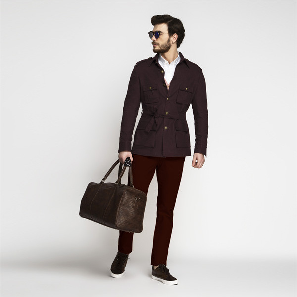 Cocktail Burgundy Military Suit-mbview-main