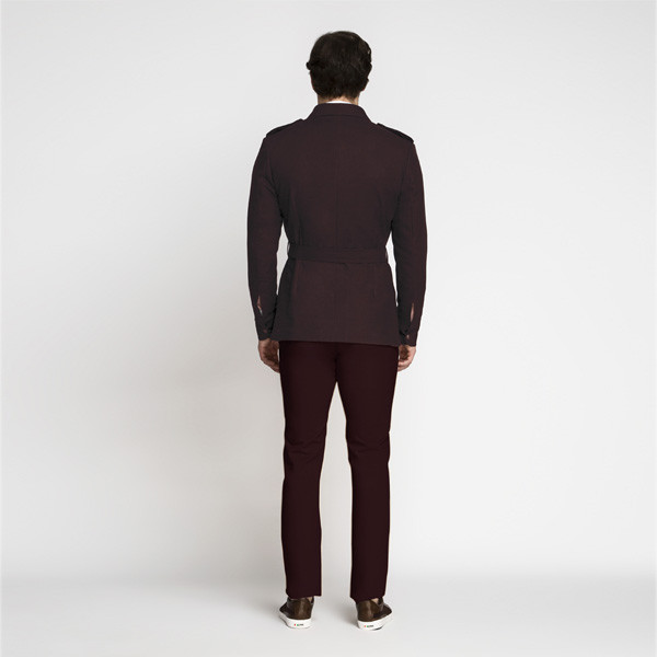 Cocktail Burgundy Military Suit-mbview-2