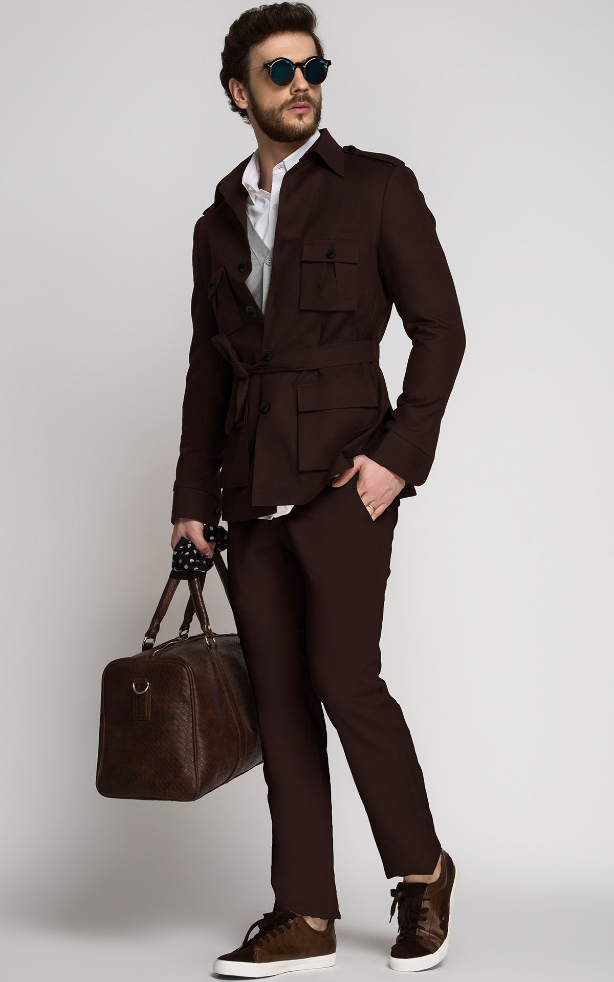 Forest Khaki Brown Military Suit
