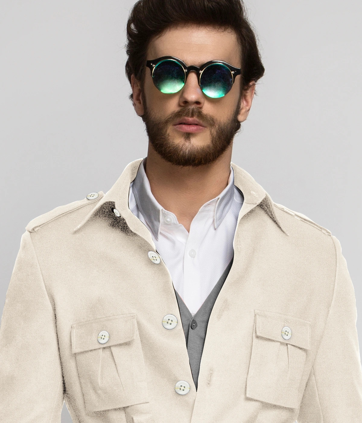 Colonial Beige Military Suit-1