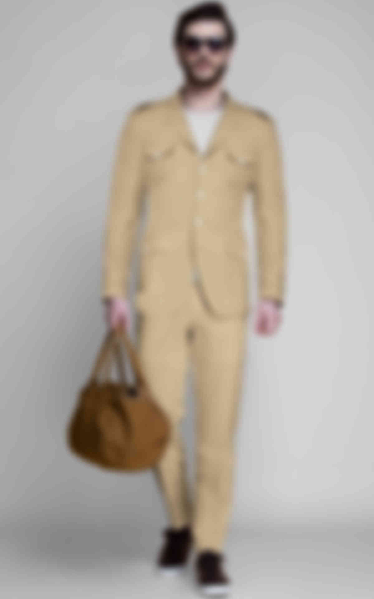 Khaki Brown Leisure Suit