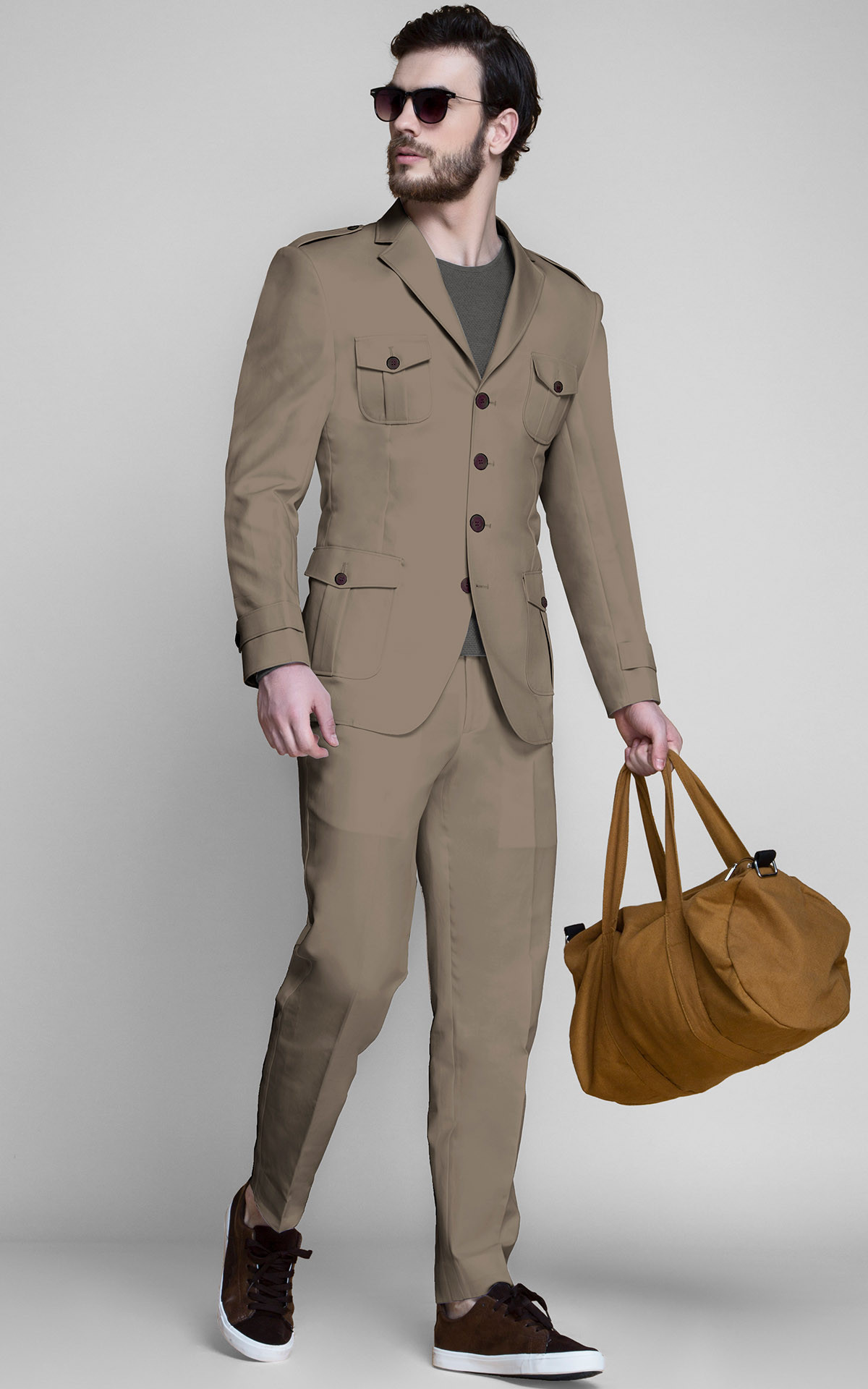 Taupe Green Leisure Suit