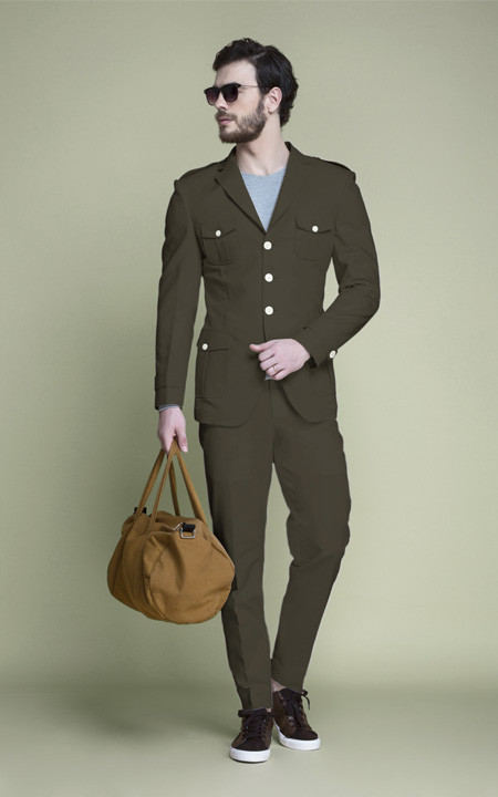 Taupe Green Leisure Suit