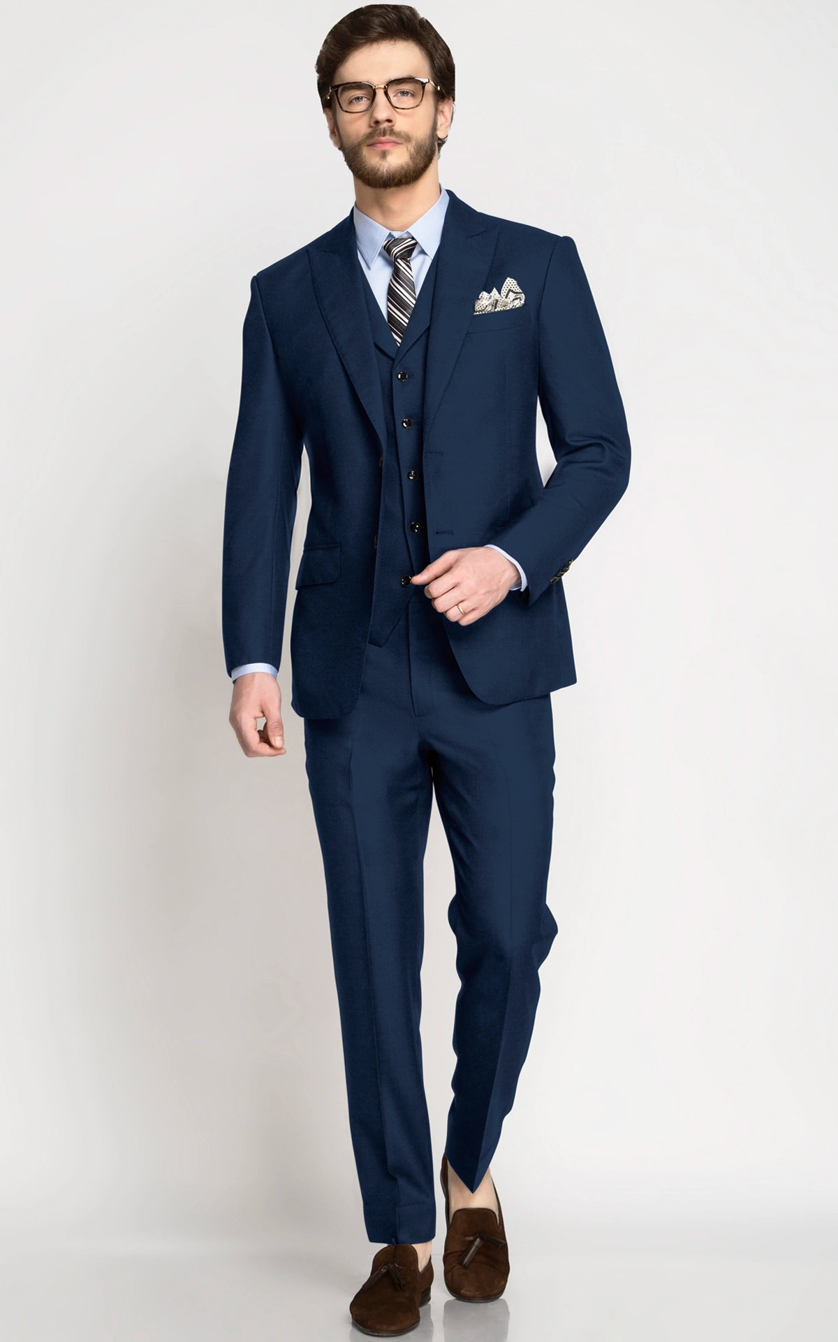 Turkish Blue Wool Suit