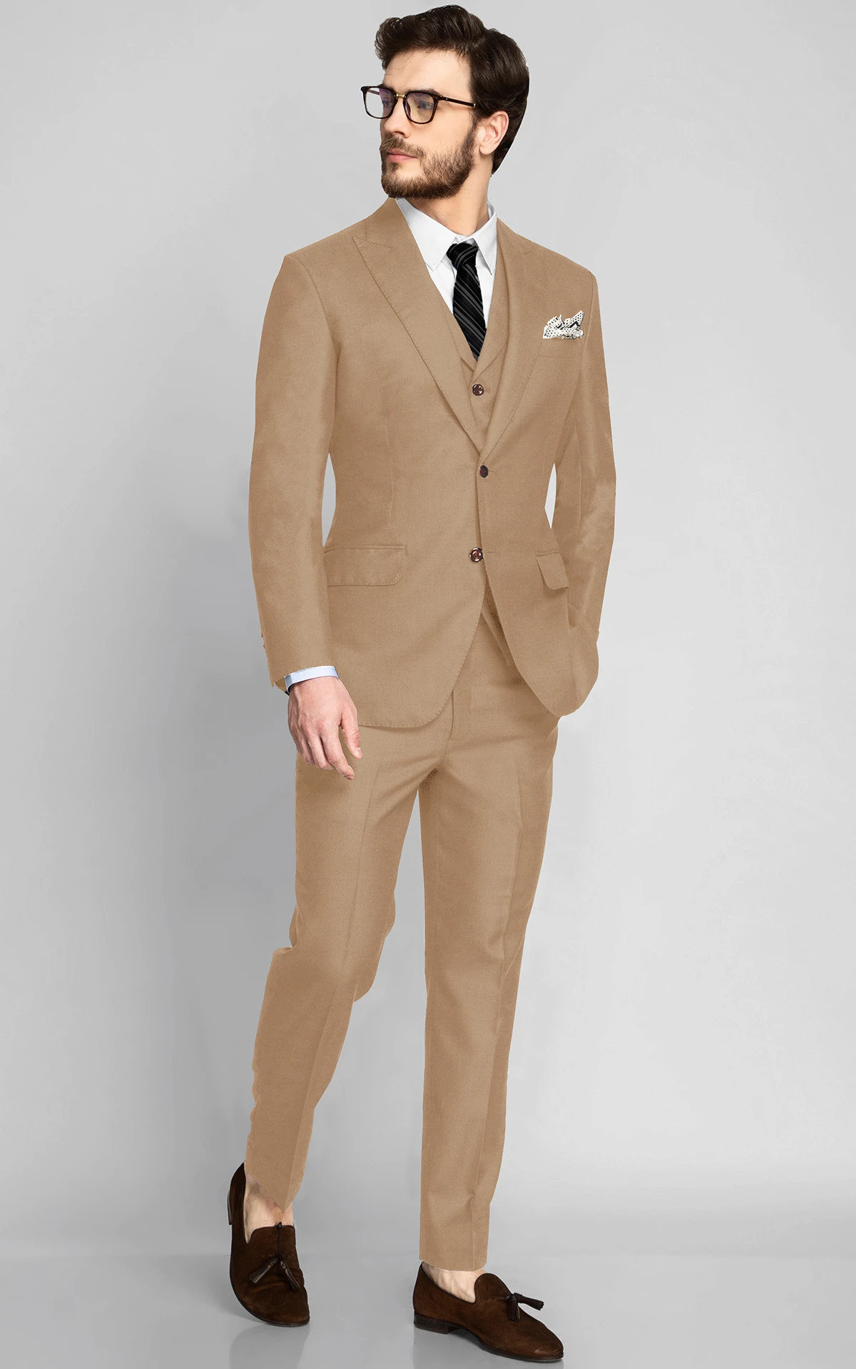 Sand Brown Wool Suit