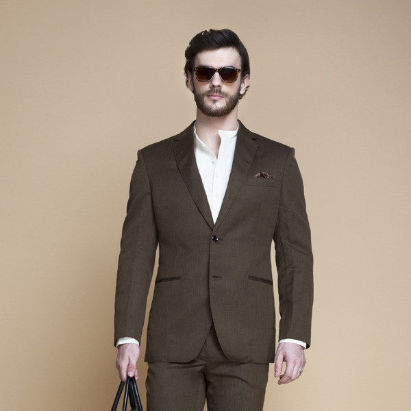 Siena Coffee Brown Linen Suit | Sustainable Custom Menswear by A.I.