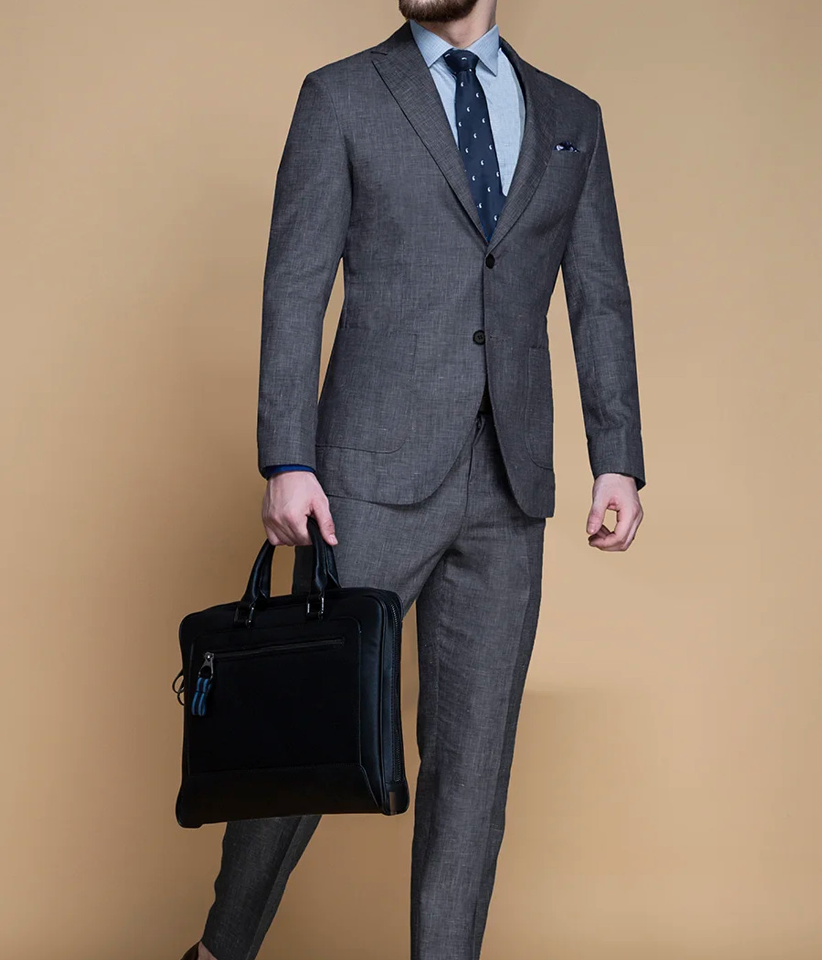 Irish Grey Linen Suit- view-2