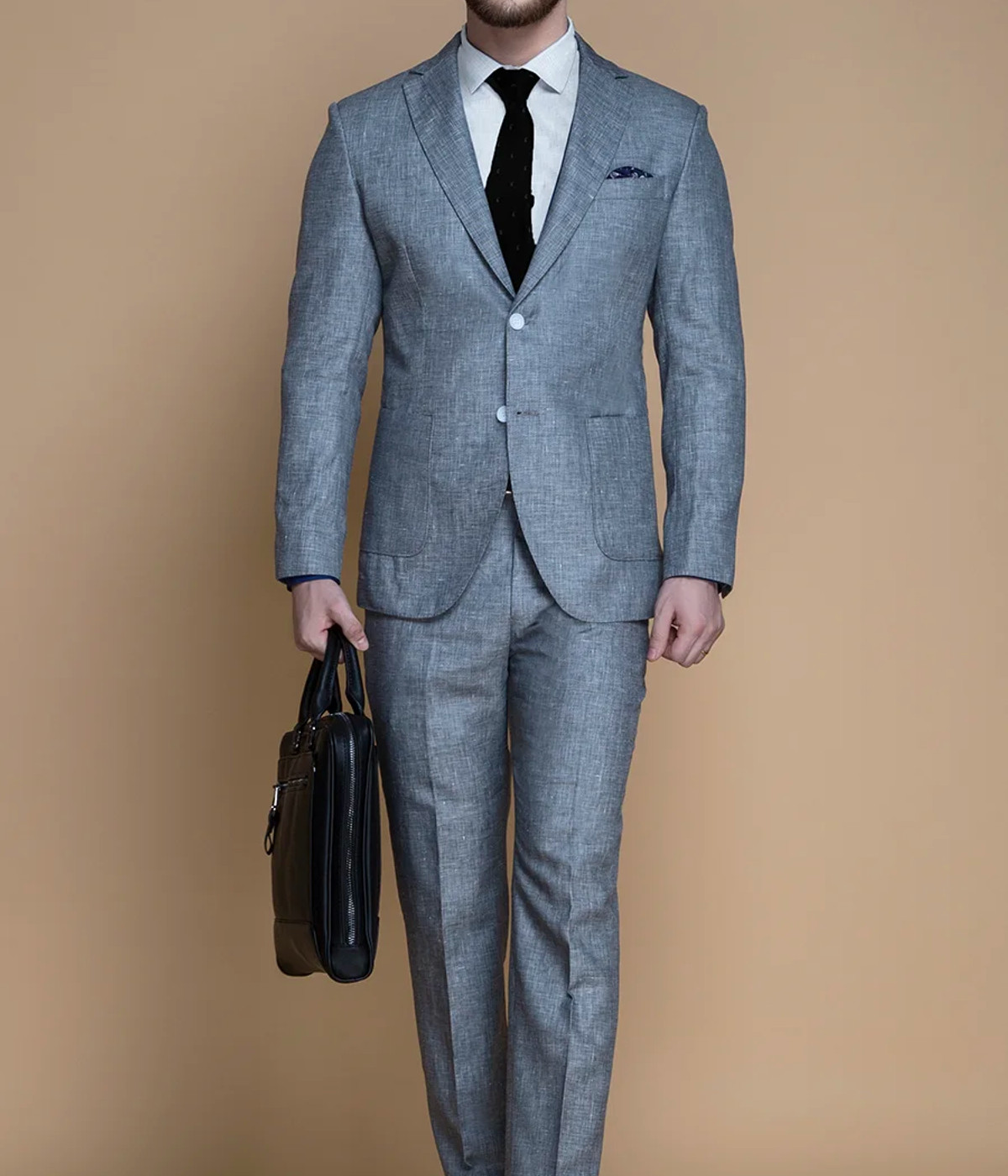 Viennese Grey Linen Suit- view-2