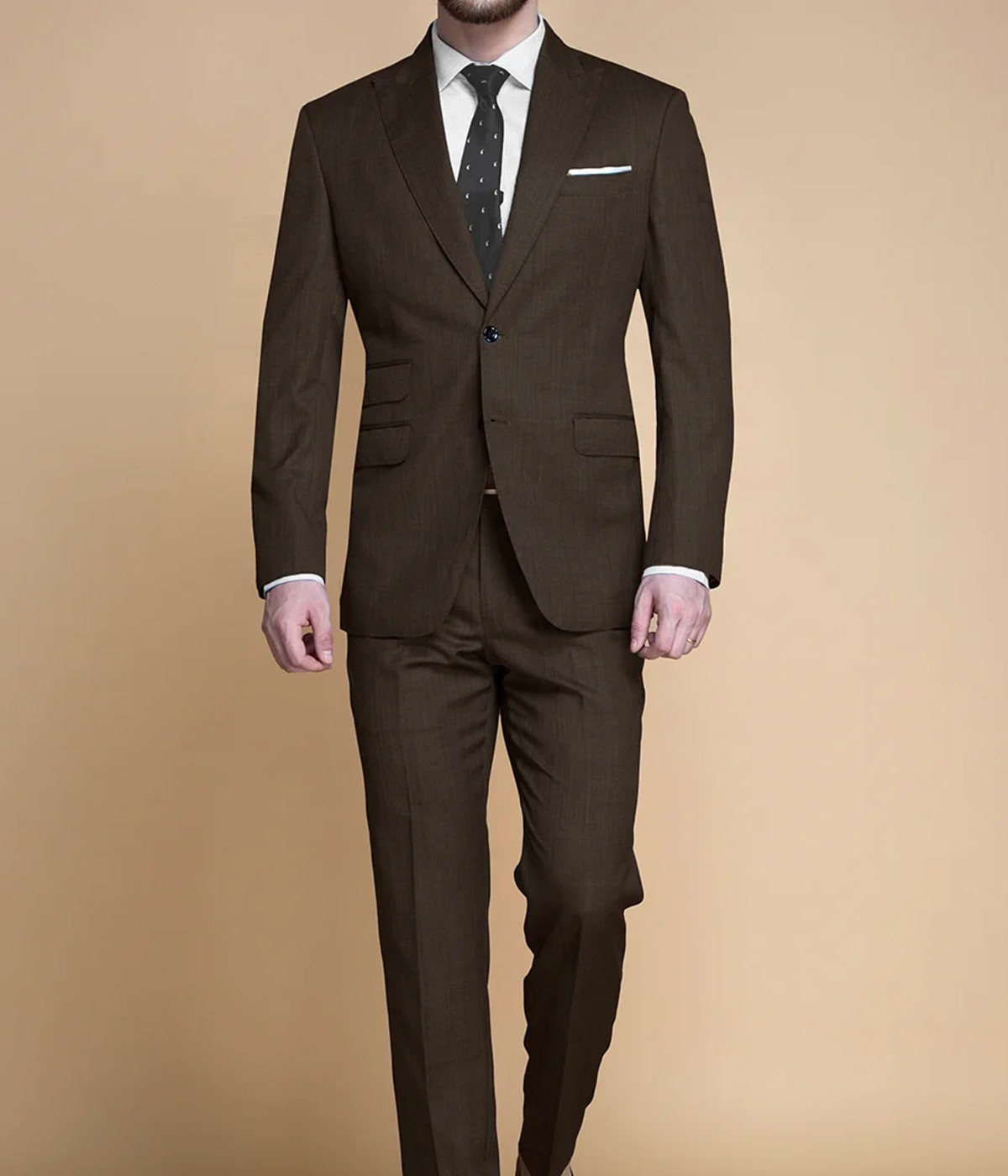 Nalton Brown Nailhead Suit- view-2