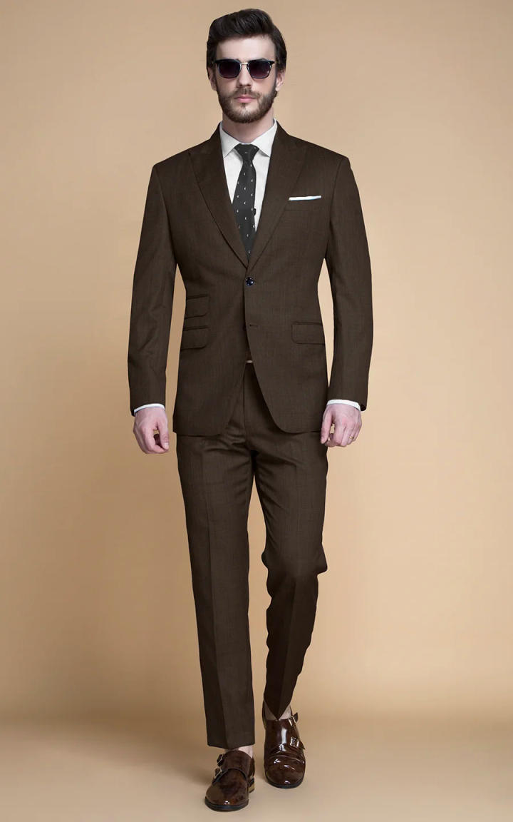 Nalton Brown Nailhead Suit image