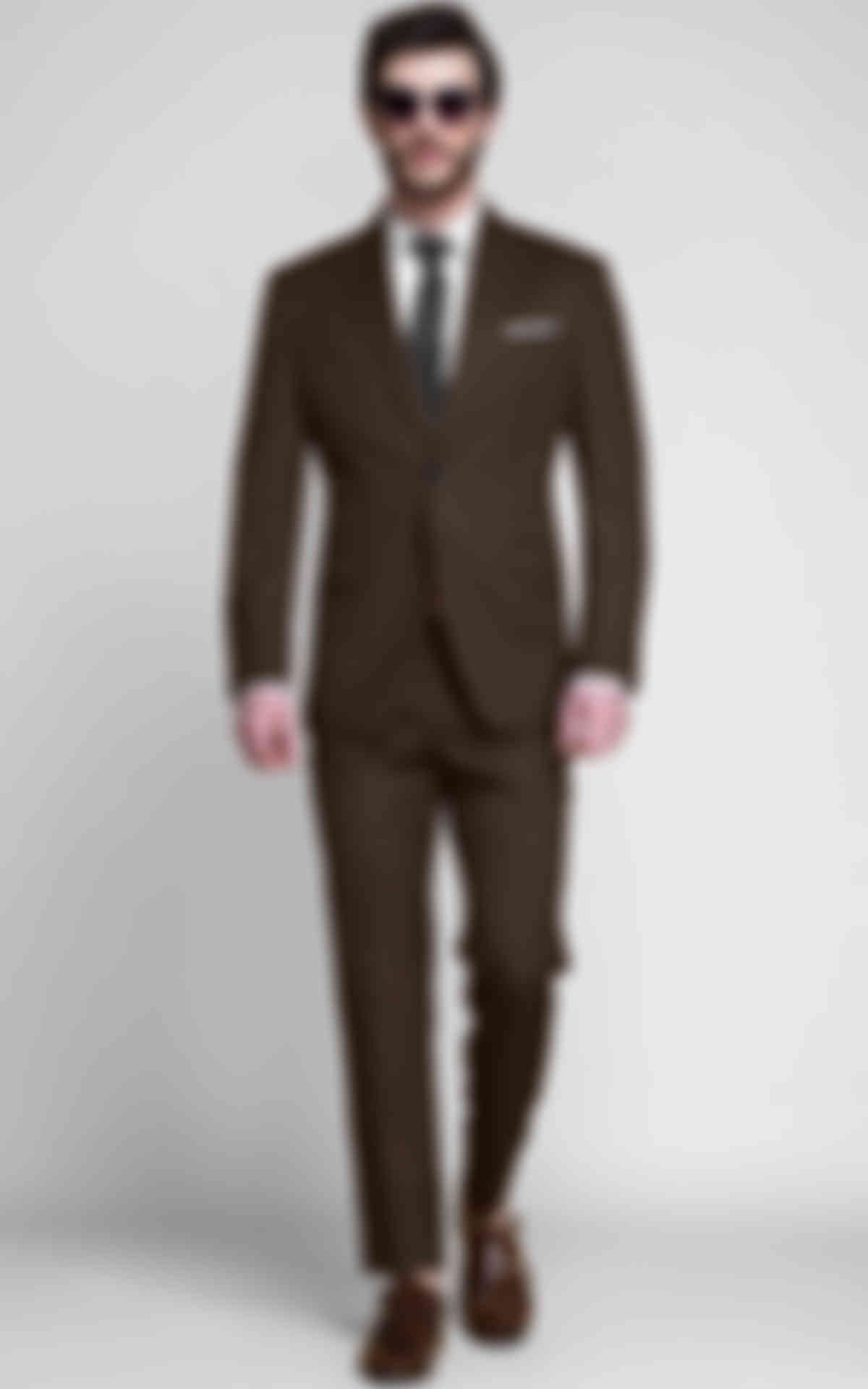 Nalton Brown Nailhead Suit