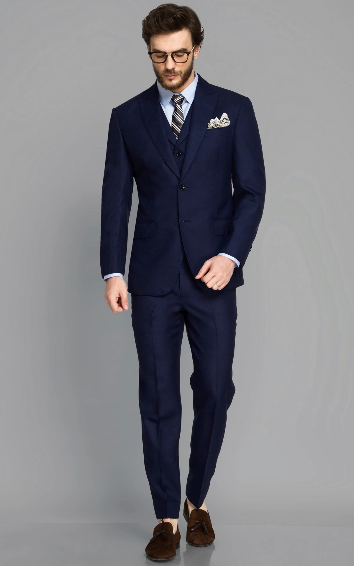 Blue business deals suit