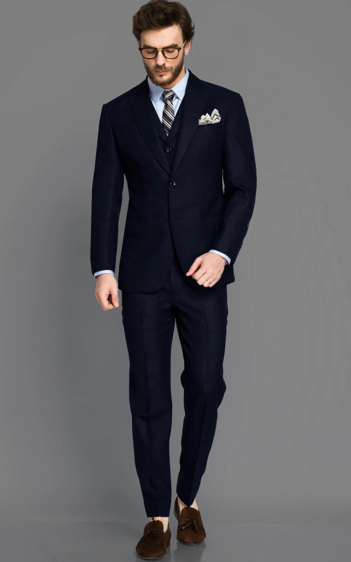 Hayes Navy Birdseye Suit image