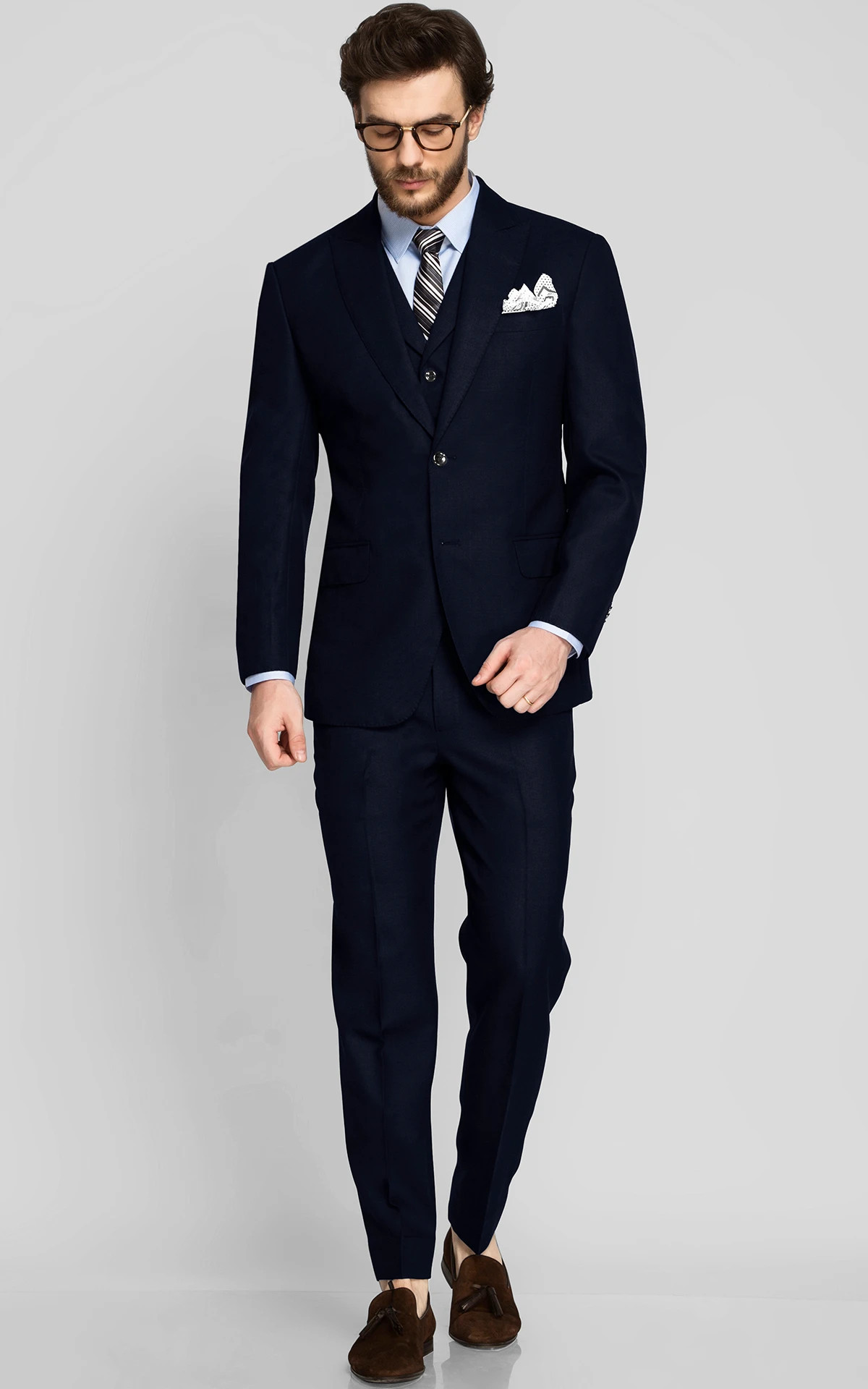 Hayes Navy Birdseye Suit