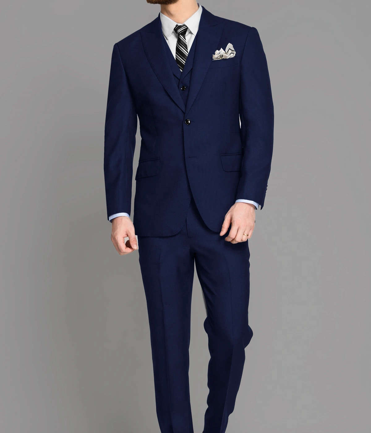 Lincoln Square Blue Birdseye Suit- view-2