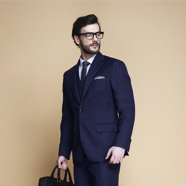 Piccadilly Midnight Blue Flannel Suit-mbview-3