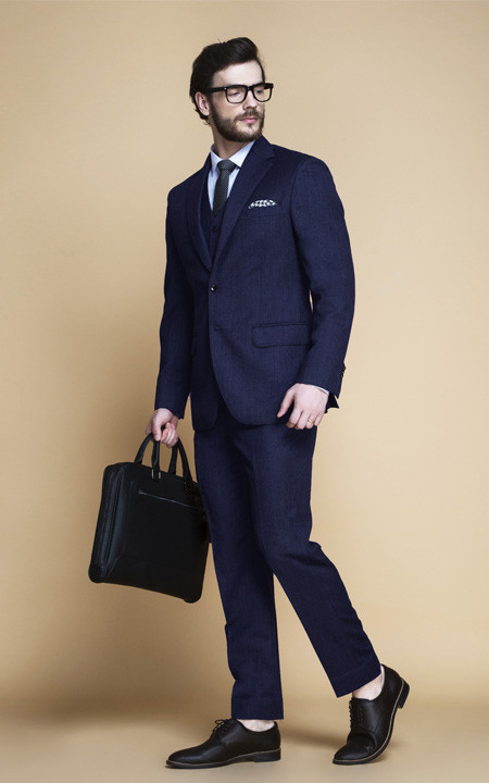 Piccadilly Midnight Blue Flannel Suit