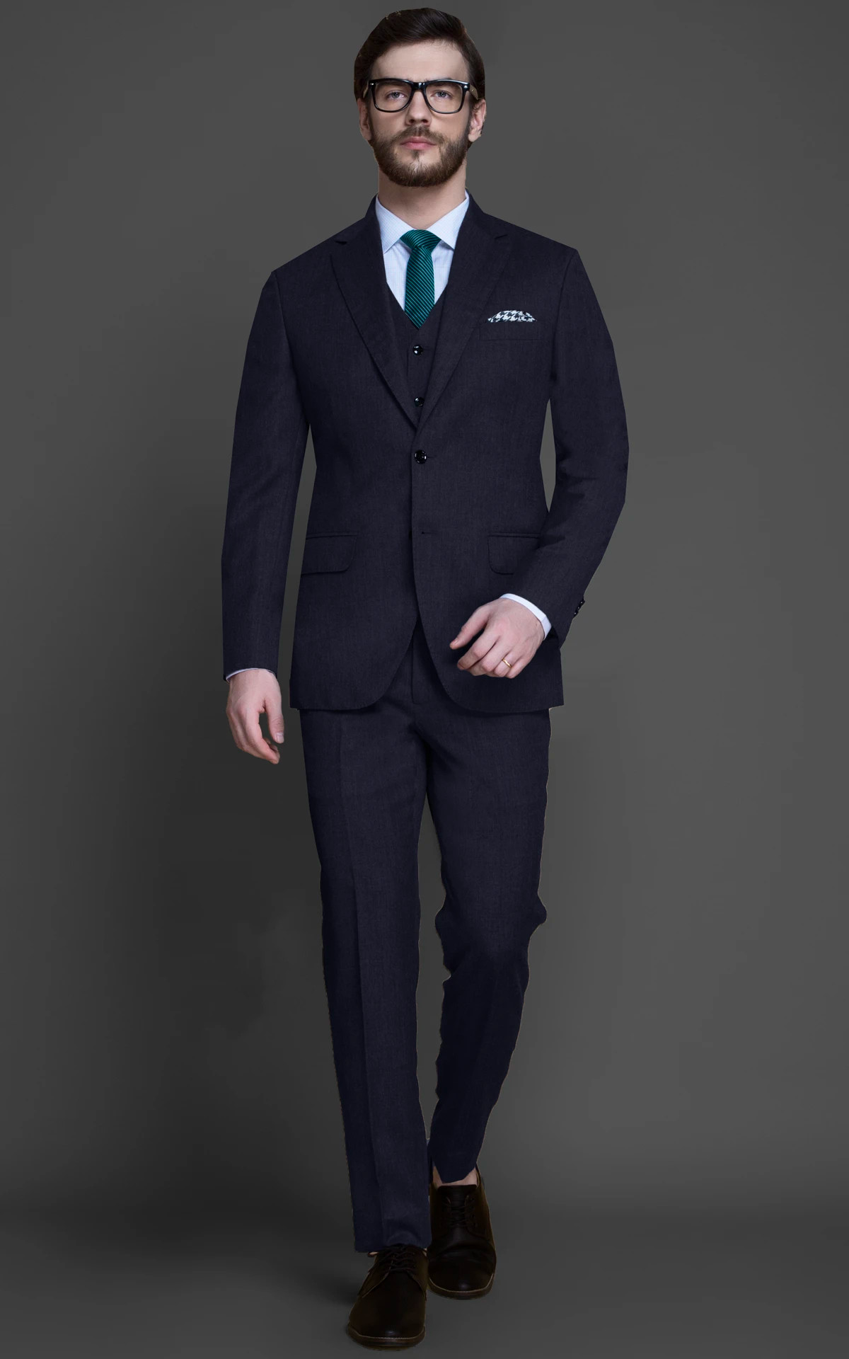 Piccadilly Midnight Blue Flannel Suit