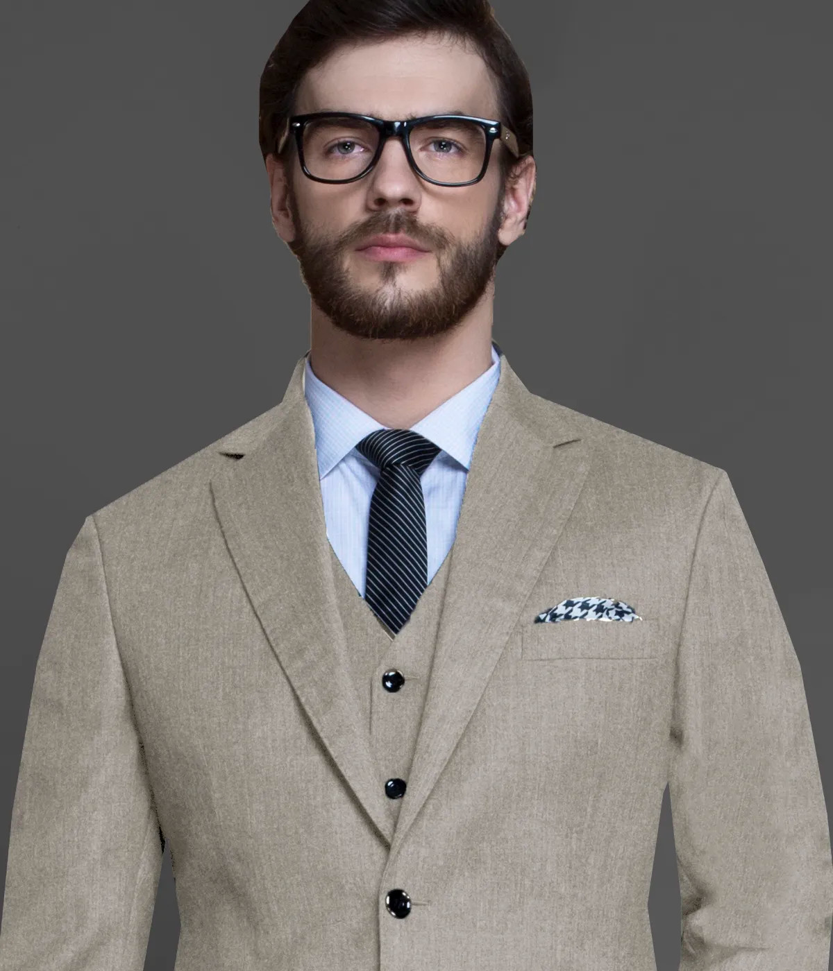 Hampstead Khaki Flannel Suit-1