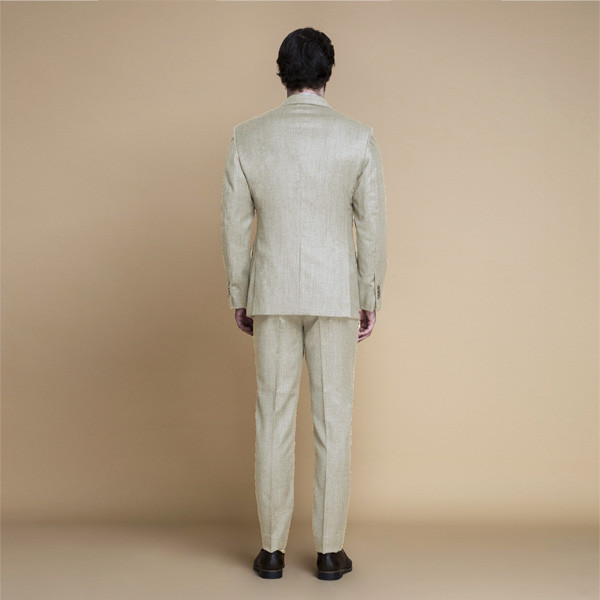 Hampstead Khaki Ecru Flannel Suit-mbview-2