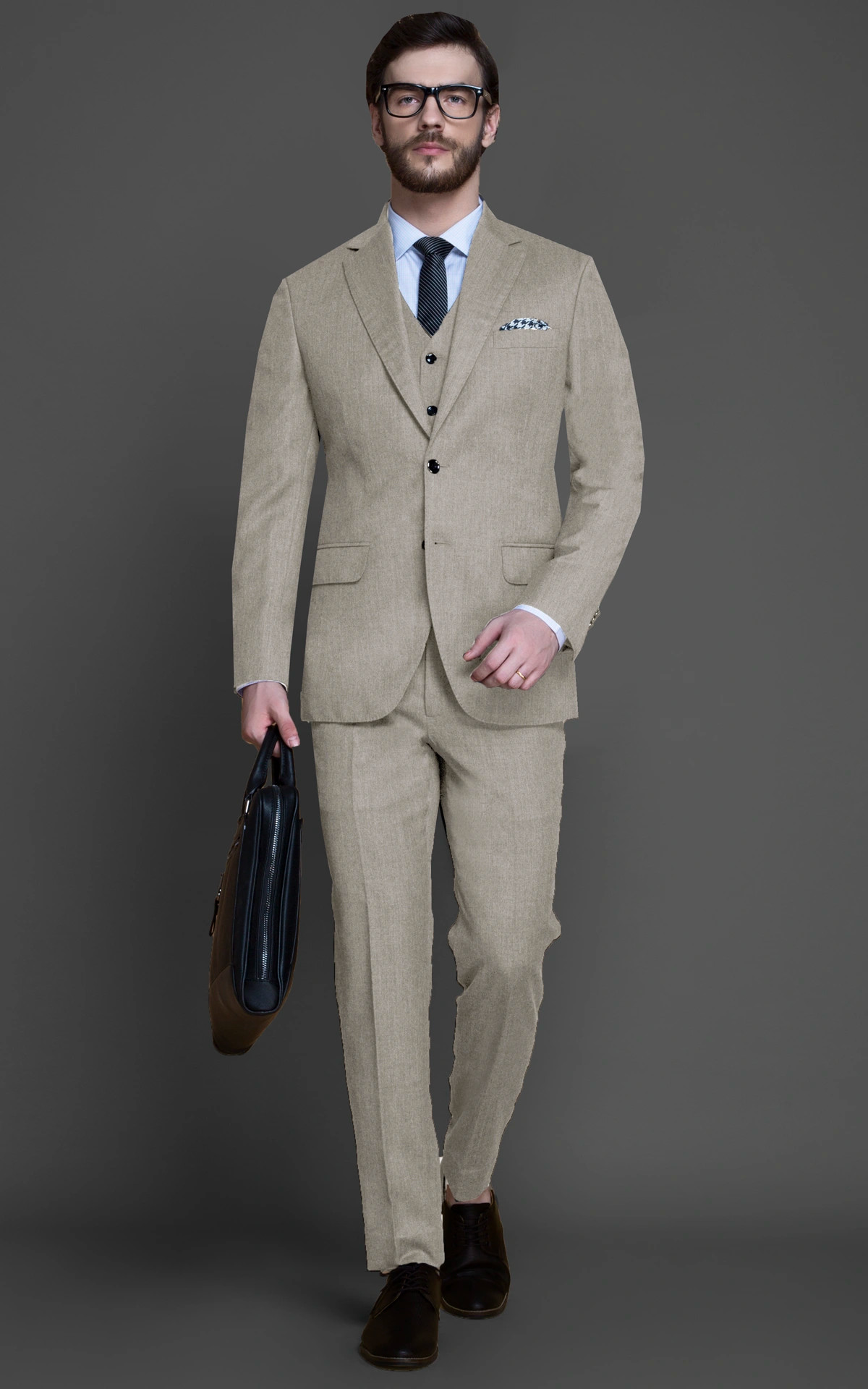Hampstead Khaki Flannel Suit