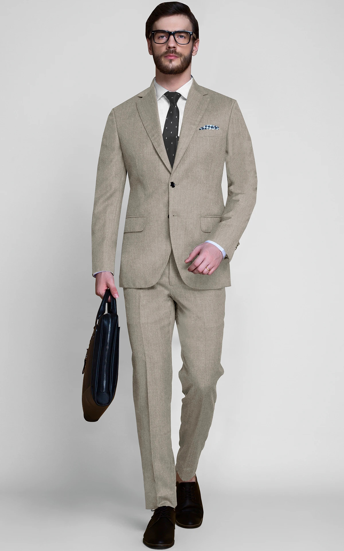 Hampstead Khaki Flannel Suit