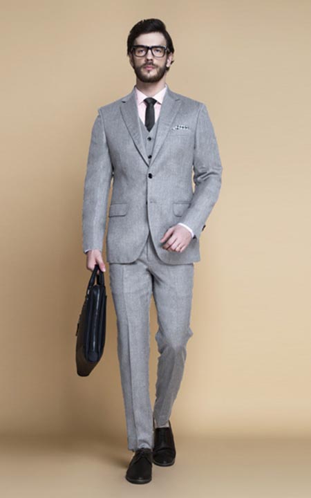 Highgate Light Grey Flannel Suit