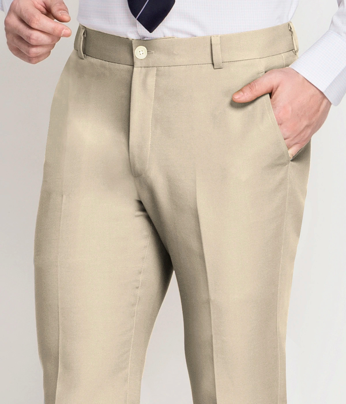 Sand Beige Vegan Pants - A.i. Perfect Fits