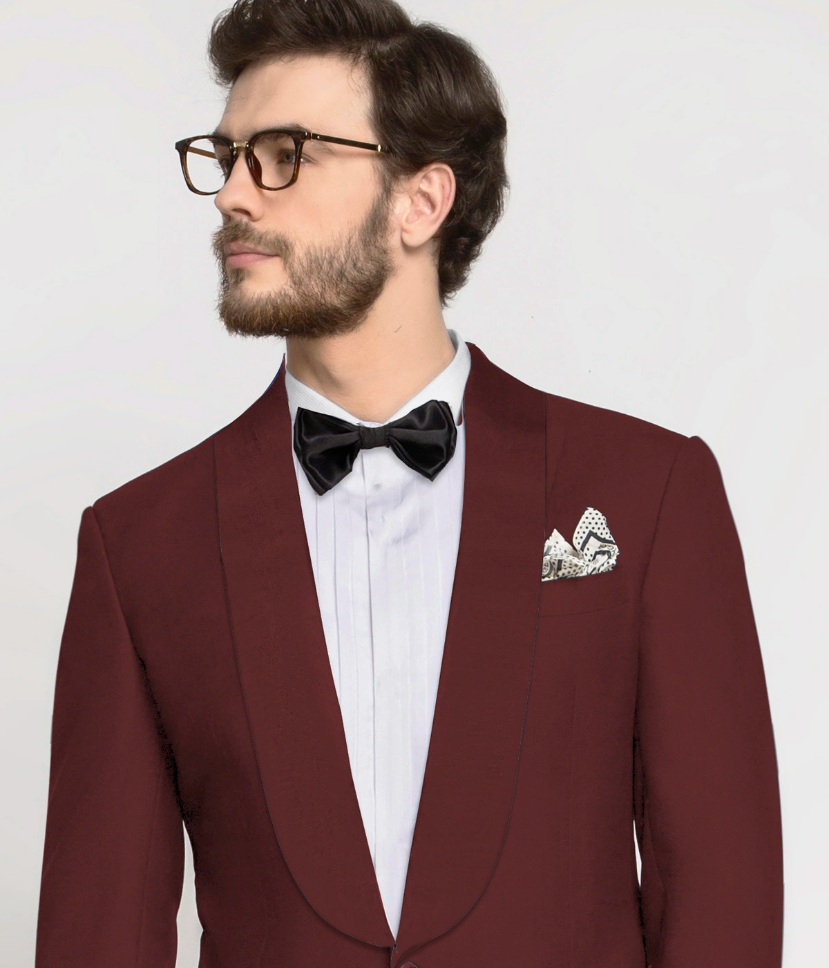 Burgundy Maroon Vegan Tuxedo-1