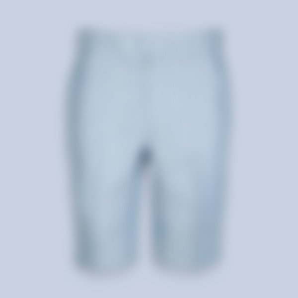 East Hampton Blue Linen Striped Shorts-1