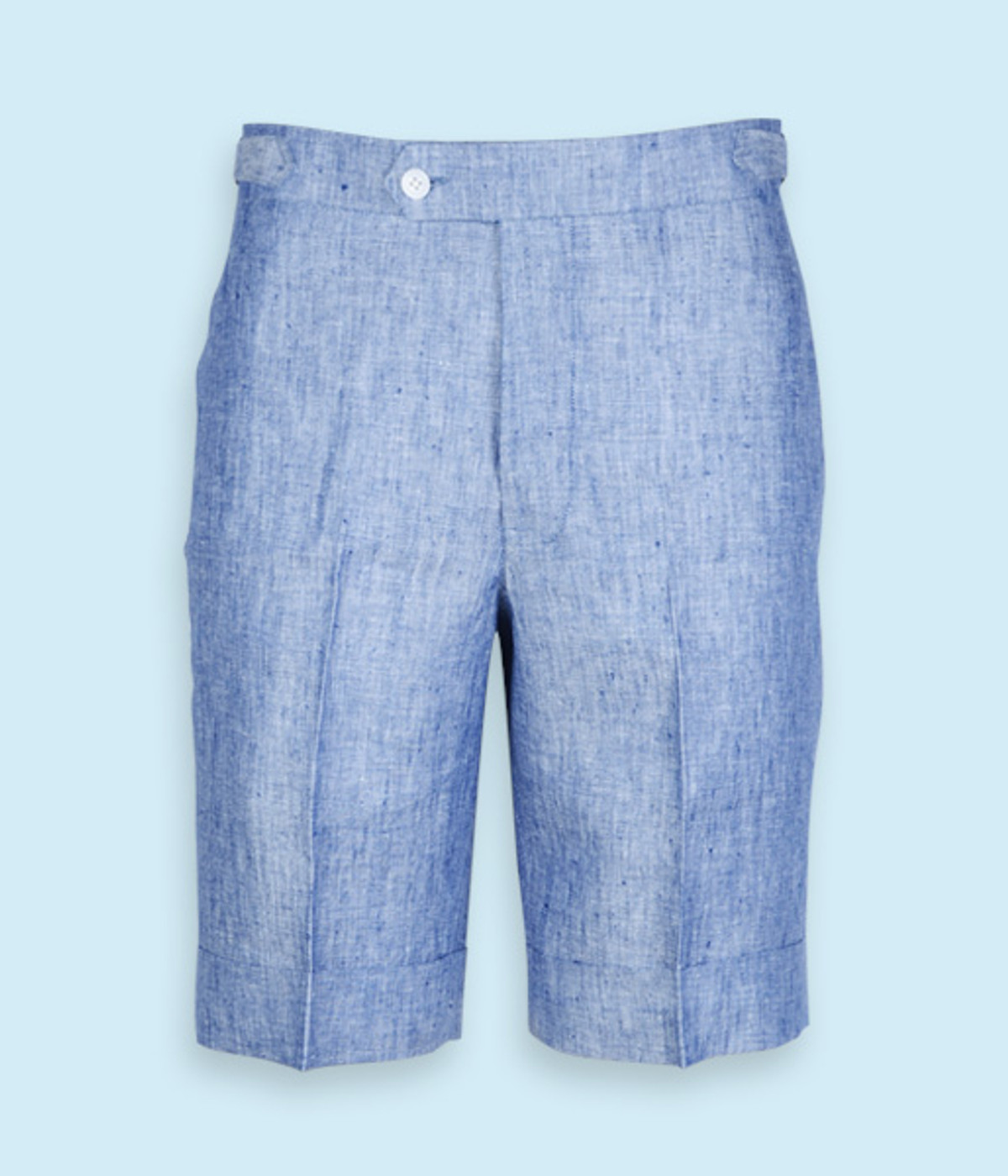 Cape May Slub Blue Linen Shorts- view-2
