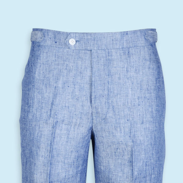 Cape May Slub Blue Linen Shorts-mbview-3