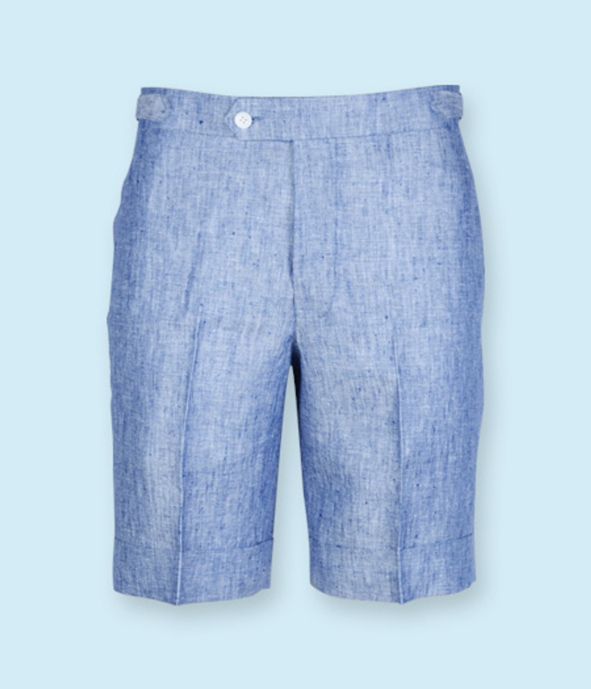 Cape May Slub Blue Linen Shorts- view-1