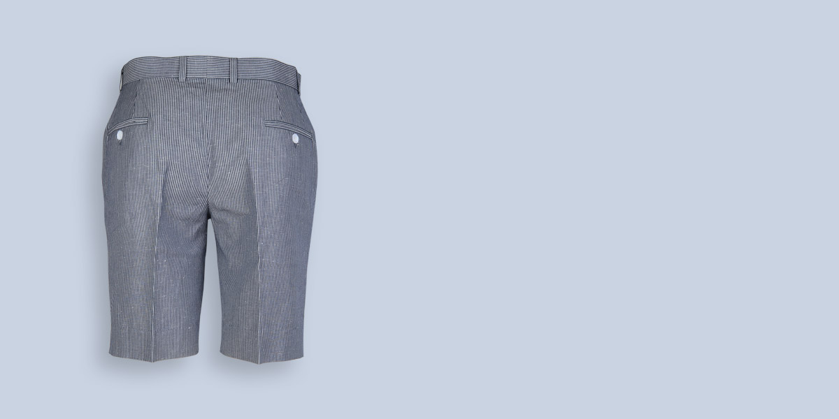 Coronado Grey Striped Shorts- view-2