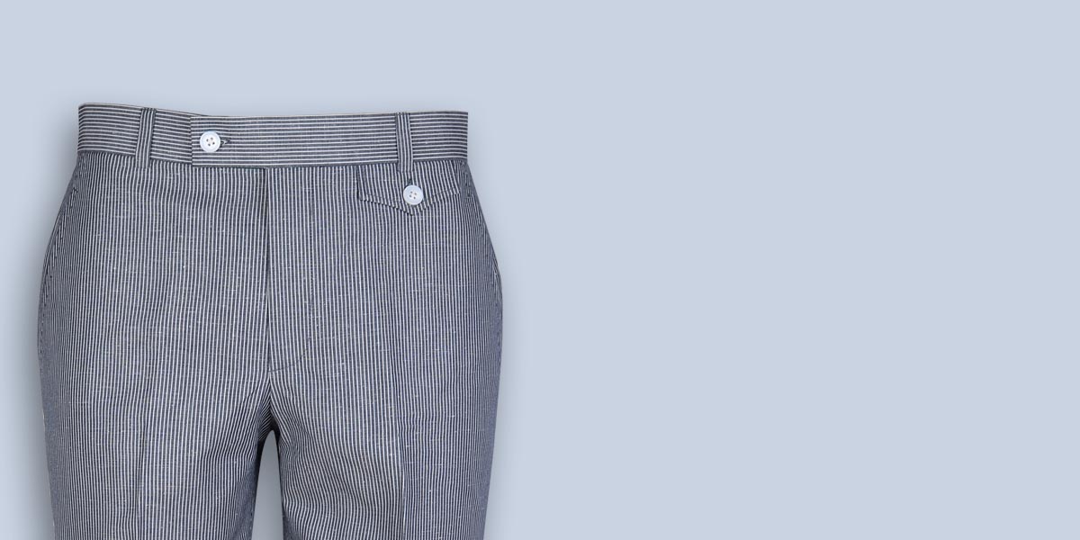 Coronado Grey Striped Shorts- view-3