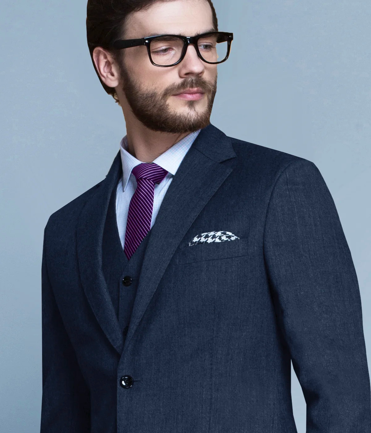 Gray Wool Custom Suit - Hangrr