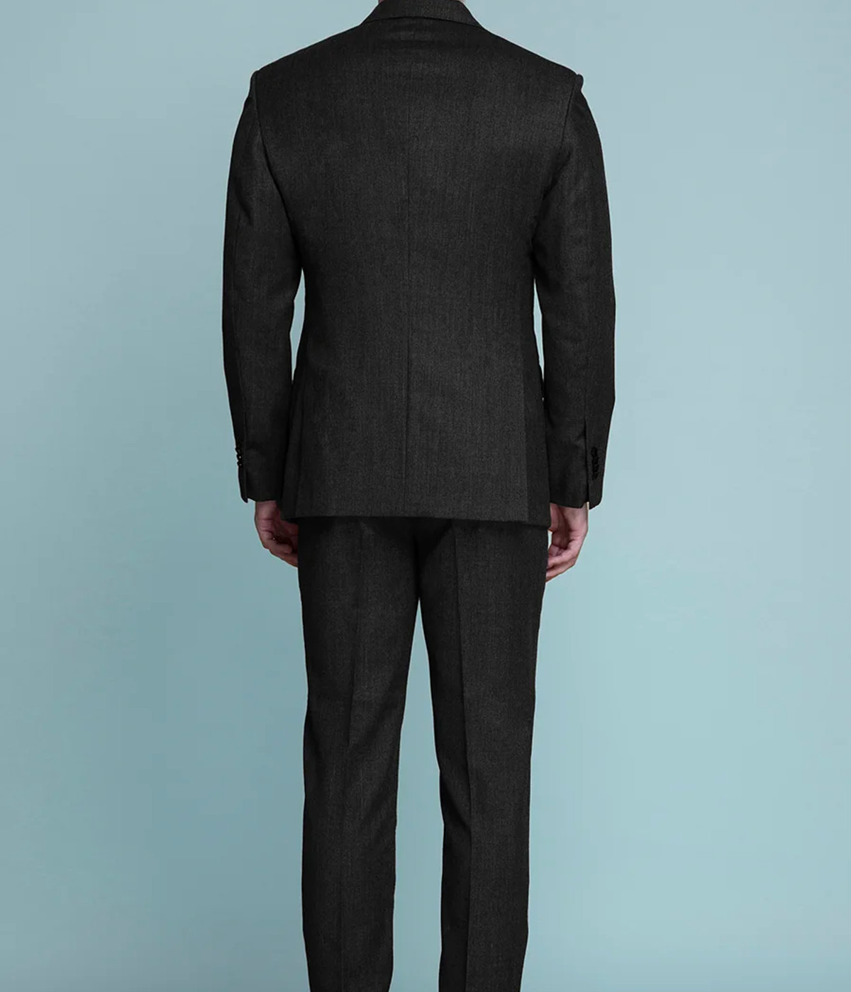 Charcoal Herringbone Custom Suit - Hangrr