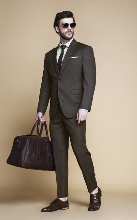 Wisconsin Brown Nailhead Suit