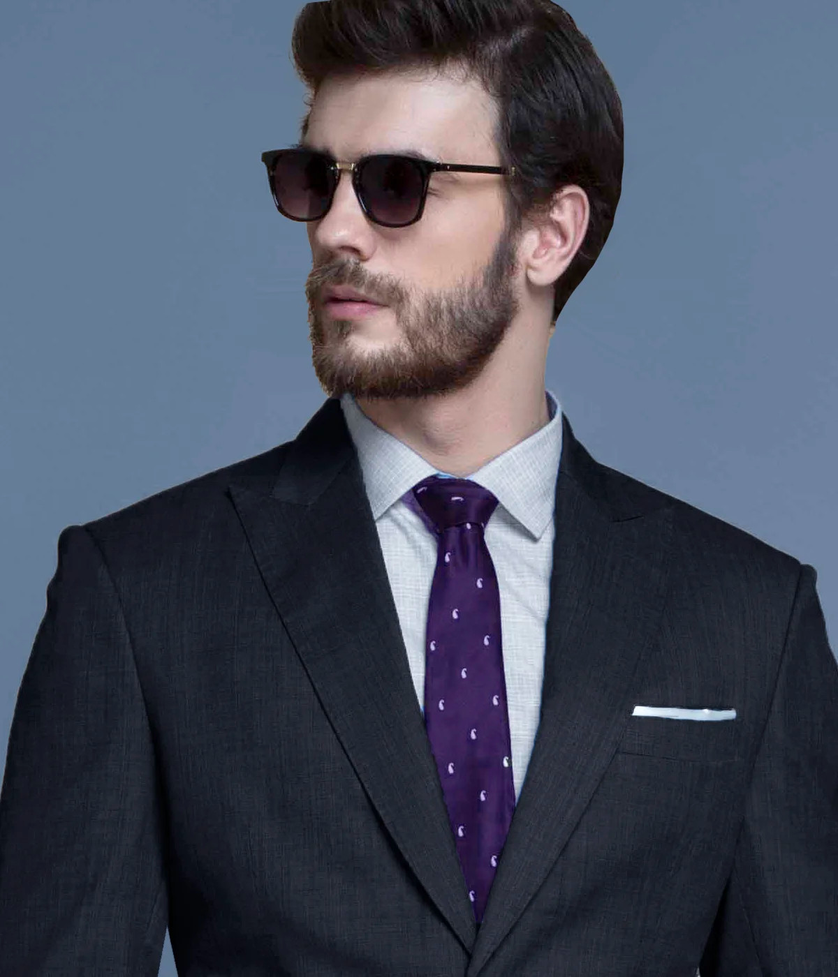 Hudson Charcoal Nailhead Suit-1