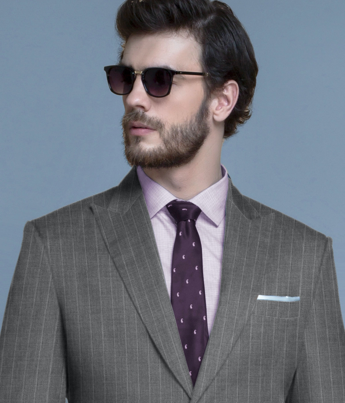 Grey Stripe Custom Suit-1